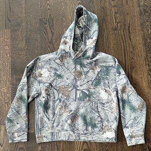 Hollister Camouflage Hoodie - Gray, Brown and Green size small